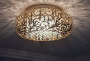 Maxim 24150BCGS Arabesque 7 Light Flush Mount | Golden Silver