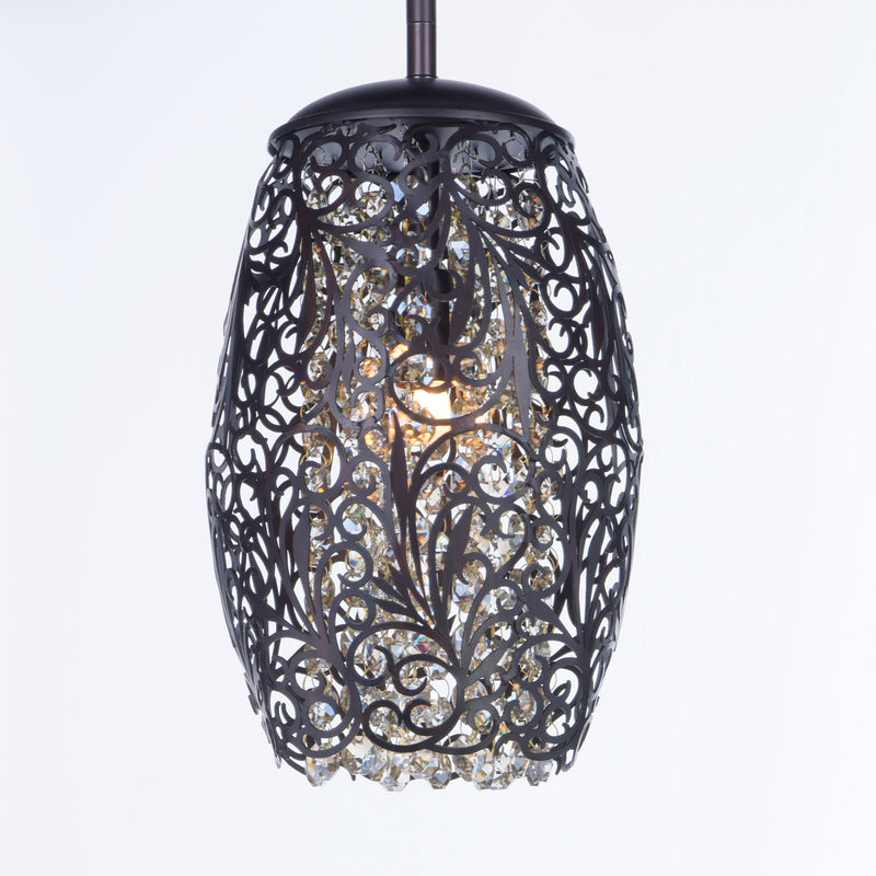 Maxim 24153CGOI Arabesque 1 Light Mini Pendant | Oil Rubbed Bronze
