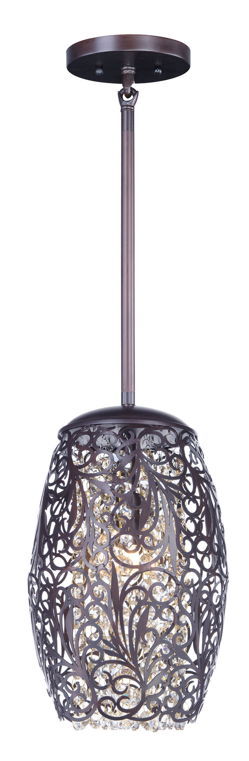 Maxim 24153CGOI Arabesque 1 Light Mini Pendant | Oil Rubbed Bronze