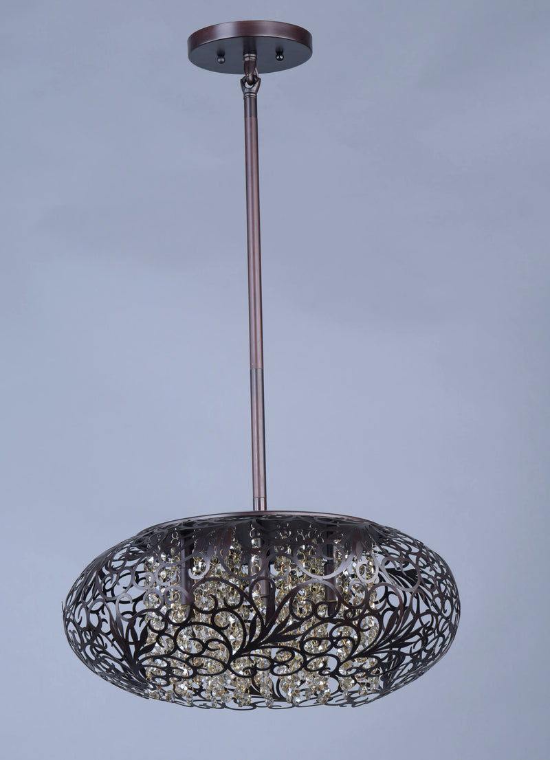 Maxim 24154BCGS Arabesque 7 Light Pendant | Golden Silver