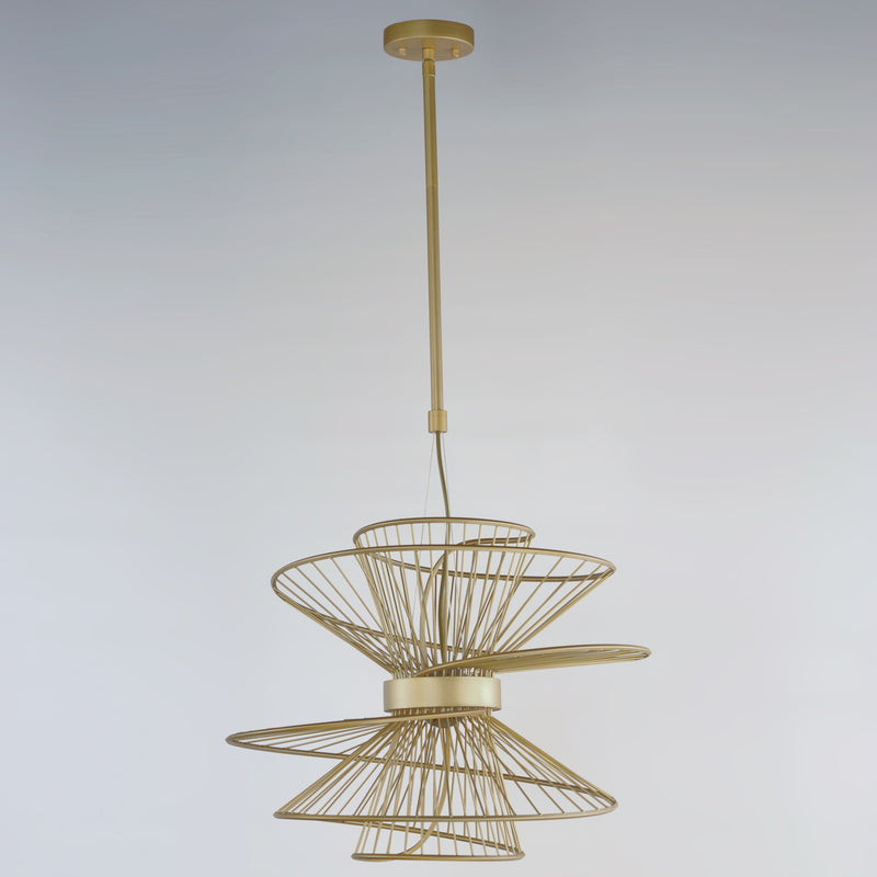 Maxim 24174NAB Zeta Medium LED Pendant | Natural Aged Brass