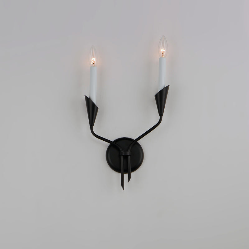Maxim 24342BK Calyx 2 Light Sconce | Black