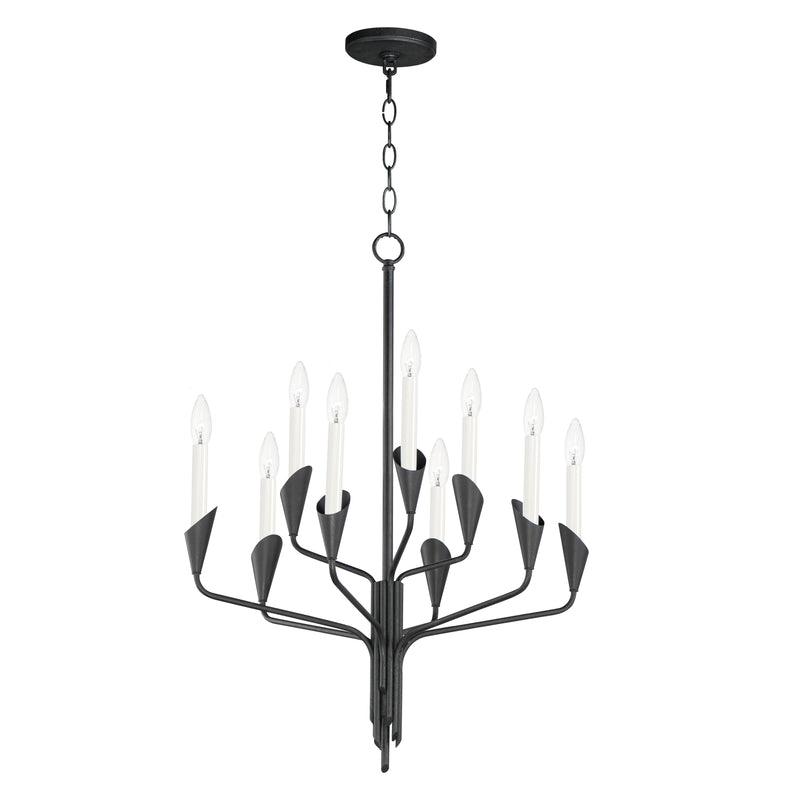 Maxim 24349BK Calyx 9 Light Chandelier | Black