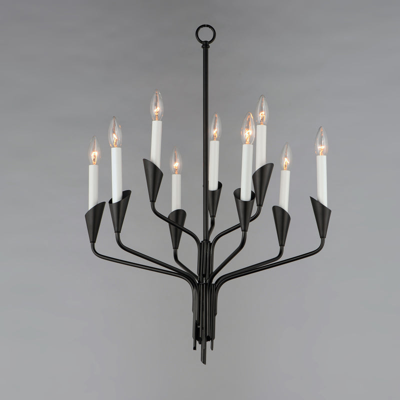 Maxim 24349BK Calyx 9 Light Chandelier | Black