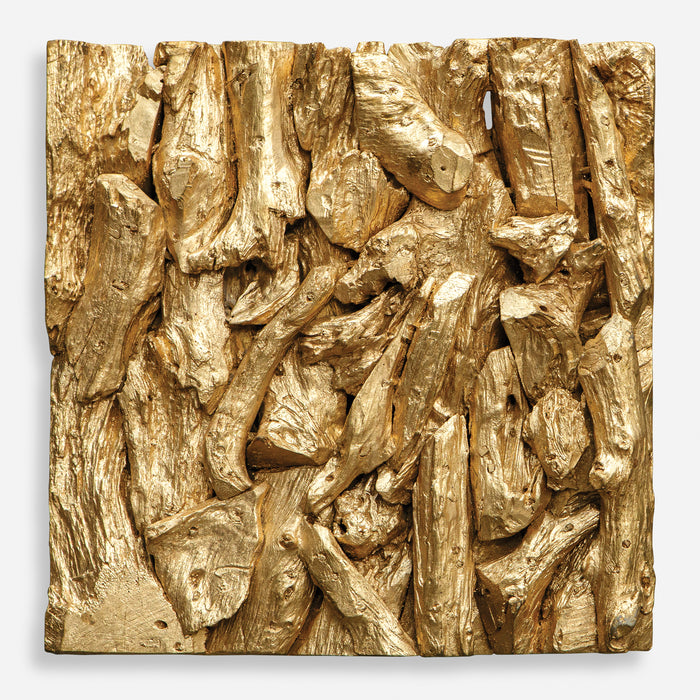 Uttermost Rio Gold Wood Wall Décor