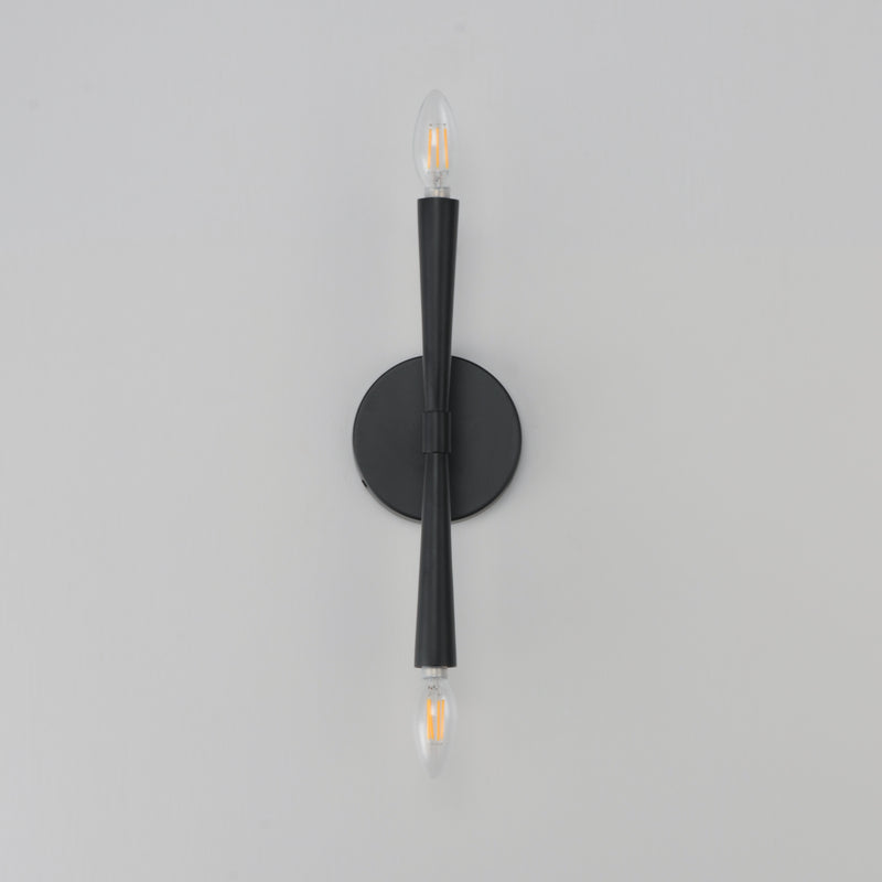Maxim 24620BK Rome 2 Light Wall Sconce | Black