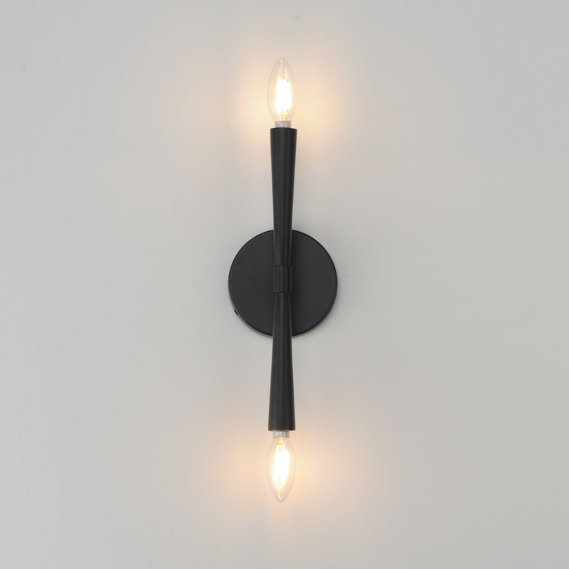Maxim 24620BK Rome 2 Light Wall Sconce | Black