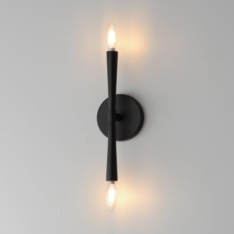 Maxim 24620BK Rome 2 Light Wall Sconce | Black