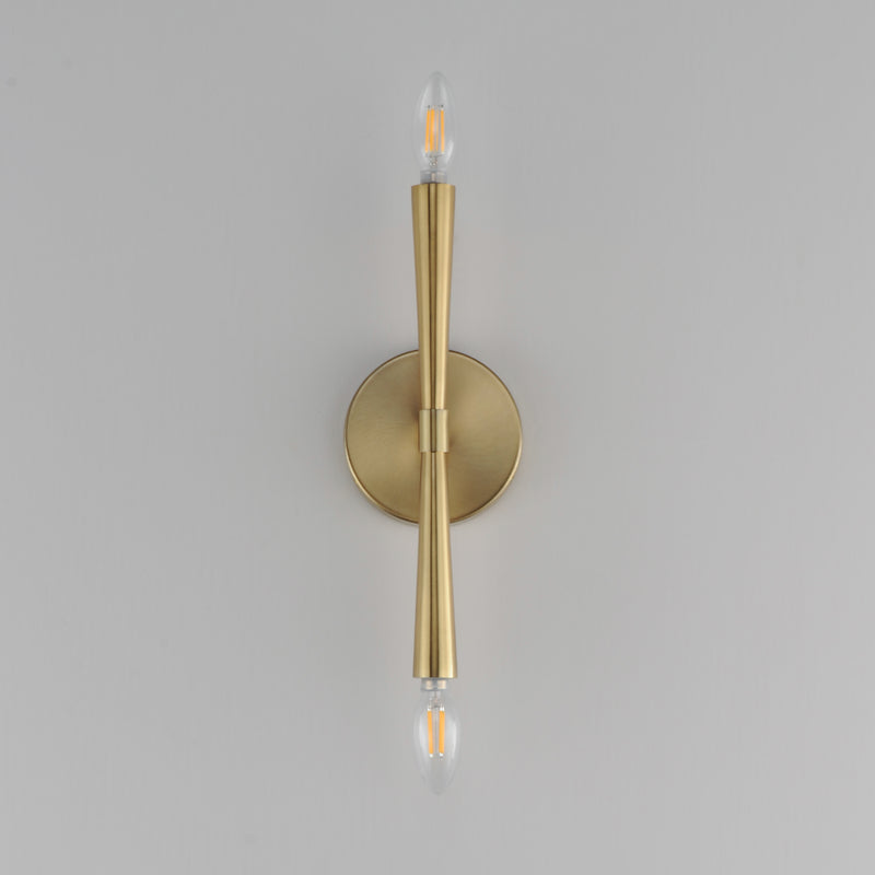 Maxim 24620SBR Rome 2 Light Wall Sconce | Satin Brass