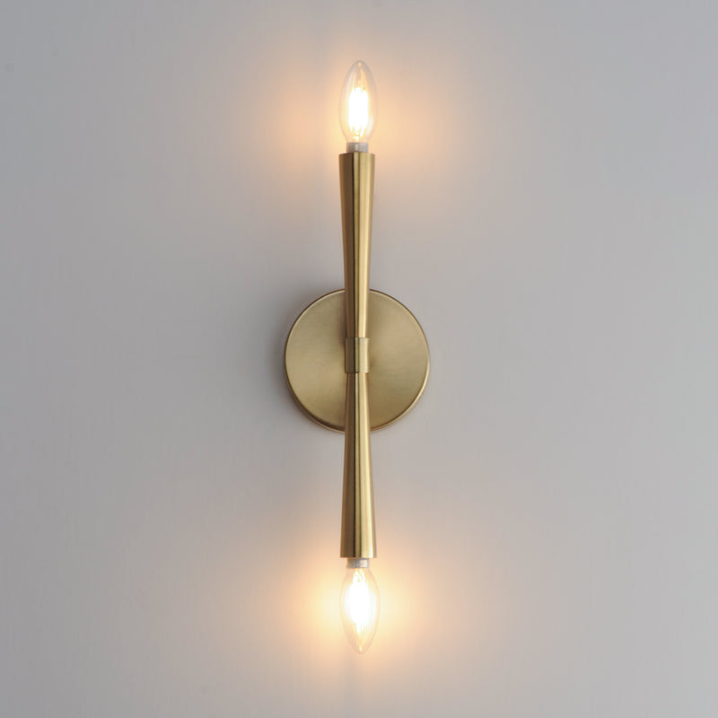 Maxim 24620SBR Rome 2 Light Wall Sconce | Satin Brass