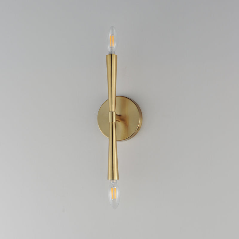 Maxim 24620SBR Rome 2 Light Wall Sconce | Satin Brass