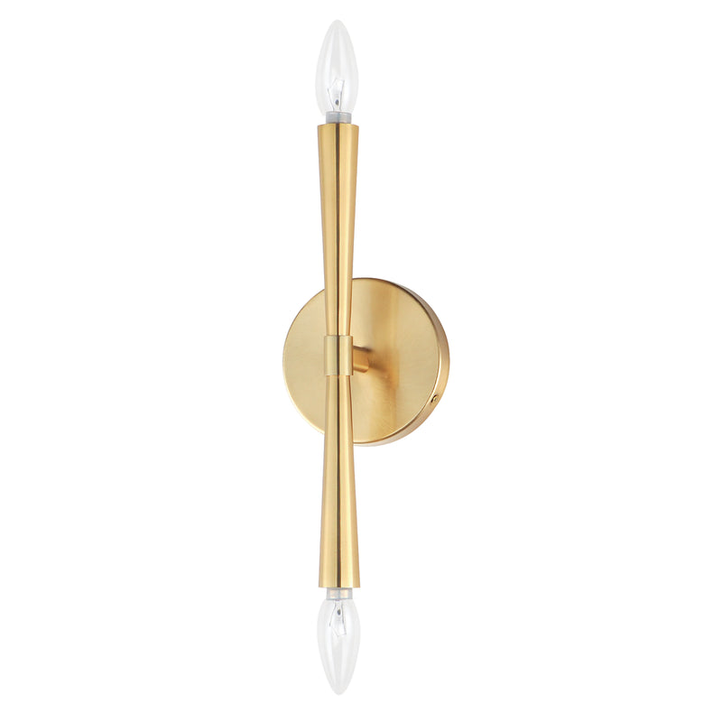Maxim 24620SBR Rome 2 Light Wall Sconce | Satin Brass