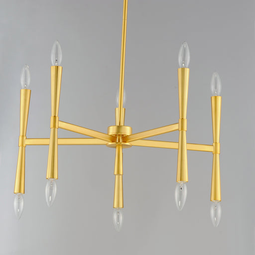 Maxim 24625SBR Rome 10 Light Chandelier | Satin Brass