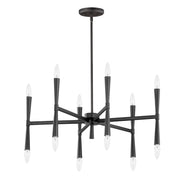 Maxim 24626BK Rome 12 Light Chandelier | Black