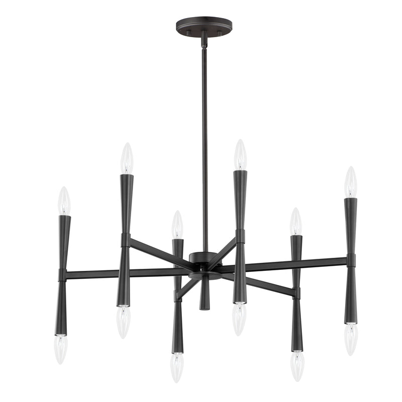 Maxim 24626BK Rome 12 Light Chandelier | Black