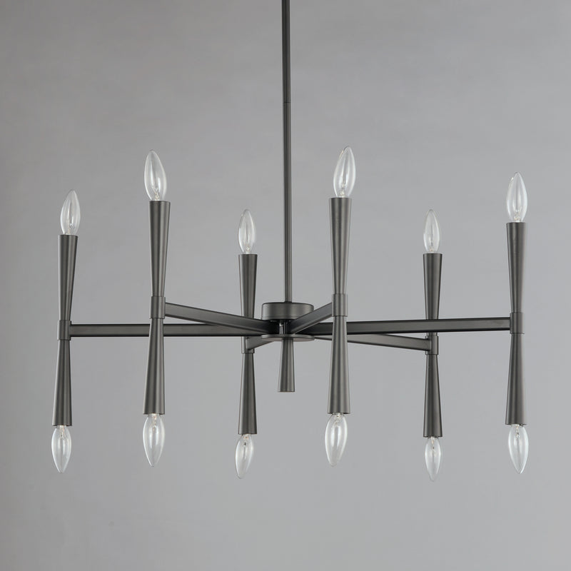 Maxim 24626BK Rome 12 Light Chandelier | Black