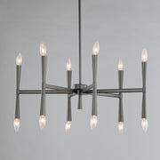 Maxim 24626BK Rome 12 Light Chandelier | Black