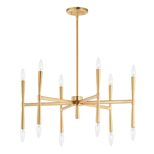 Maxim 24626SBR Rome 12 Light Chandelier | Satin Brass