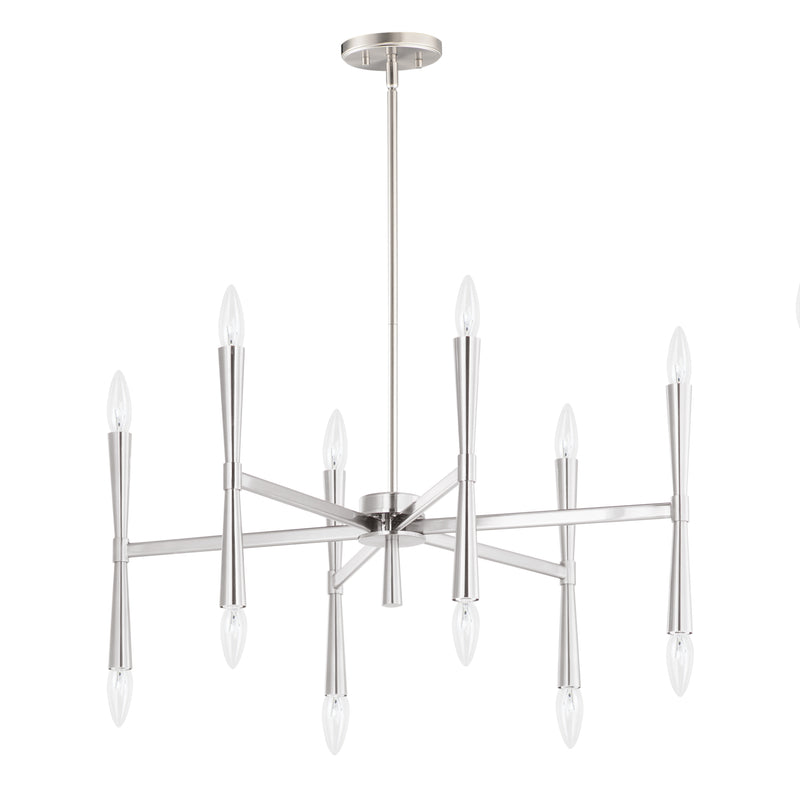 Maxim 24626SN Rome 12 Light Chandelier | Satin Nickel