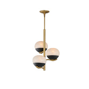 Maxim 24643MRBKNAB Lucerne 3 Light Chandelier | Black / Natural Aged Brass