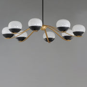 Maxim 24648MRBKNAB Lucerne 8 Light Chandelier | Black / Natural Aged Brass