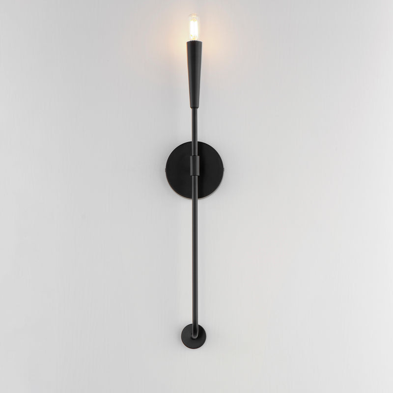 Maxim 24811BK Vela 1 Light Sconce | Black