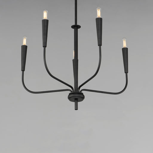 Maxim 24815BK Vela 5 Light Chandelier | Black