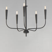 Maxim 24815BK Vela 5 Light Chandelier | Black