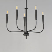 Maxim 24815BK Vela 5 Light Chandelier | Black