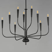 Maxim 24819BK Vela 9 Light Chandelier | Black
