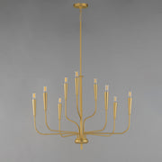 Maxim 24819SBR Vela 9 Light Chandelier | Satin Brass