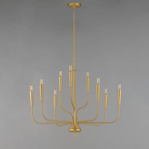 Maxim 24819SBR Vela 9 Light Chandelier | Satin Brass