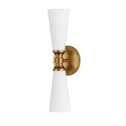 Maxim 24822SWBKNAB Krevat 2 Light Wall Sconce | Black / Natural Aged Brass