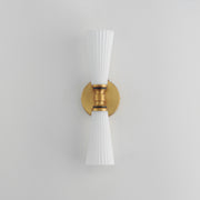 Maxim 24822SWBKNAB Krevat 2 Light Wall Sconce | Black / Natural Aged Brass