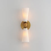 Maxim 24822SWBKNAB Krevat 2 Light Wall Sconce | Black / Natural Aged Brass