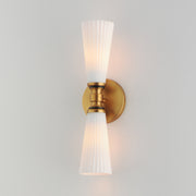 Maxim 24822SWBKNAB Krevat 2 Light Wall Sconce | Black / Natural Aged Brass