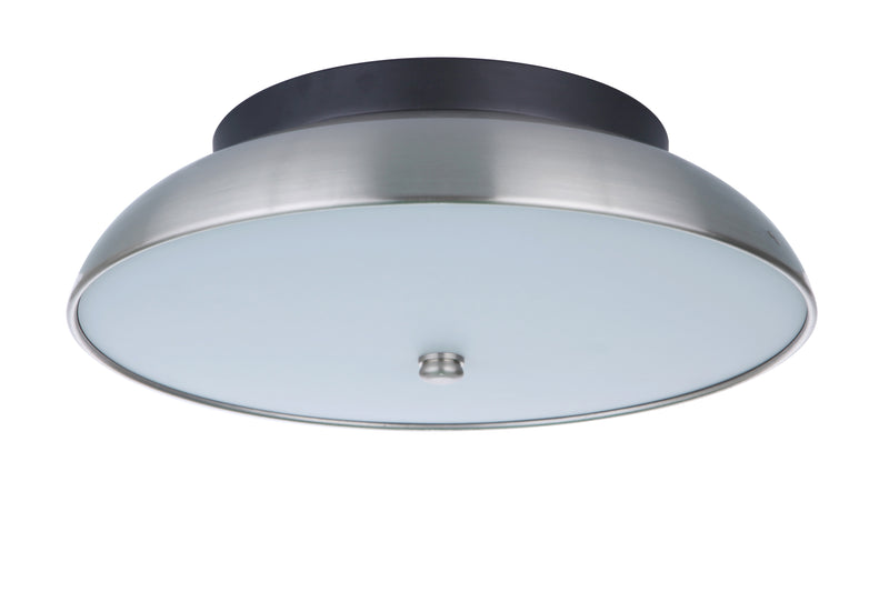 Craftmade X6813-FBBNK-LED Soul 1 Light 12.5" LED Flush Mount -Flat Black/Brushed Polished Nickel