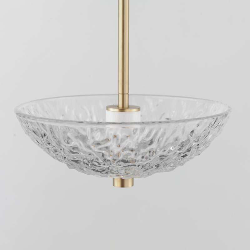Maxim 24981TCSBR Metropolis Single LED Pendant | Satin Brass