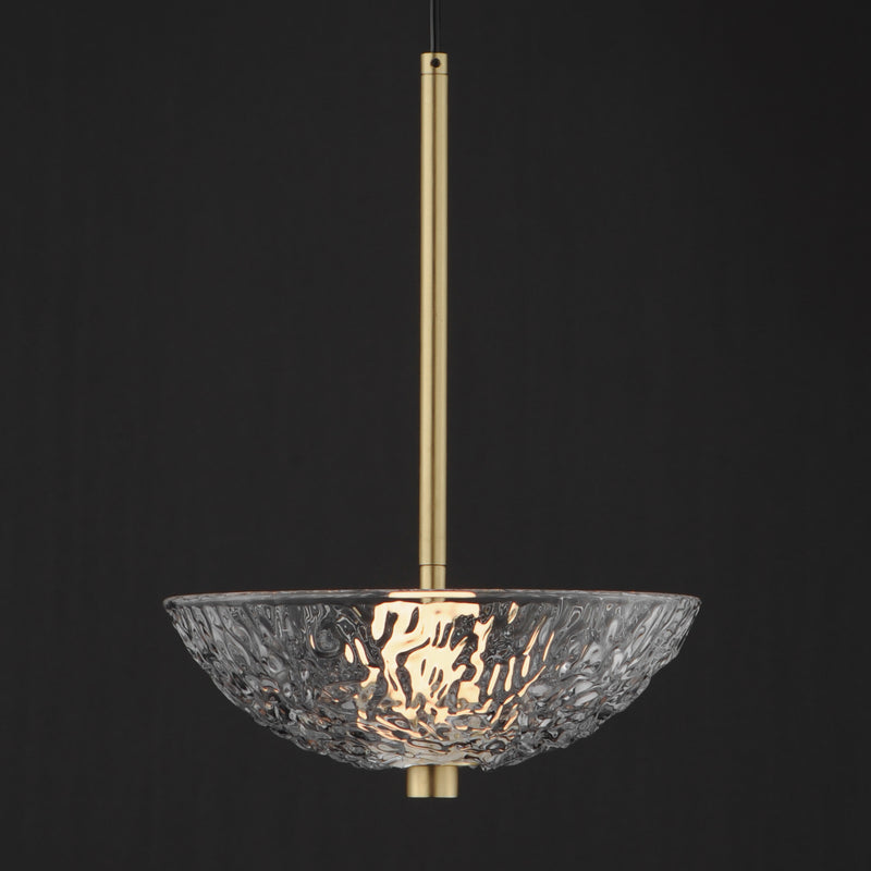 Maxim 24981TCSBR Metropolis Single LED Pendant | Satin Brass
