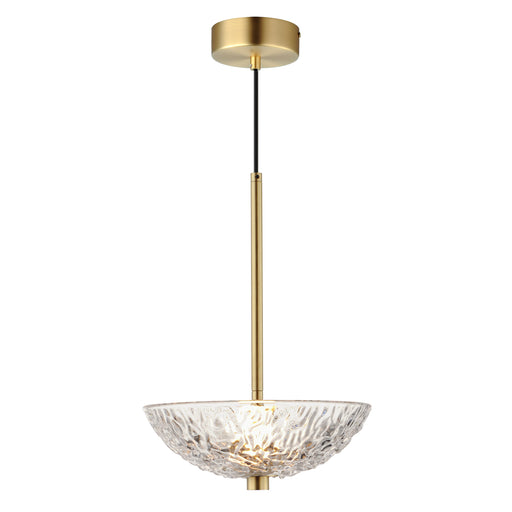 Maxim 24981TCSBR Metropolis Single LED Pendant | Satin Brass