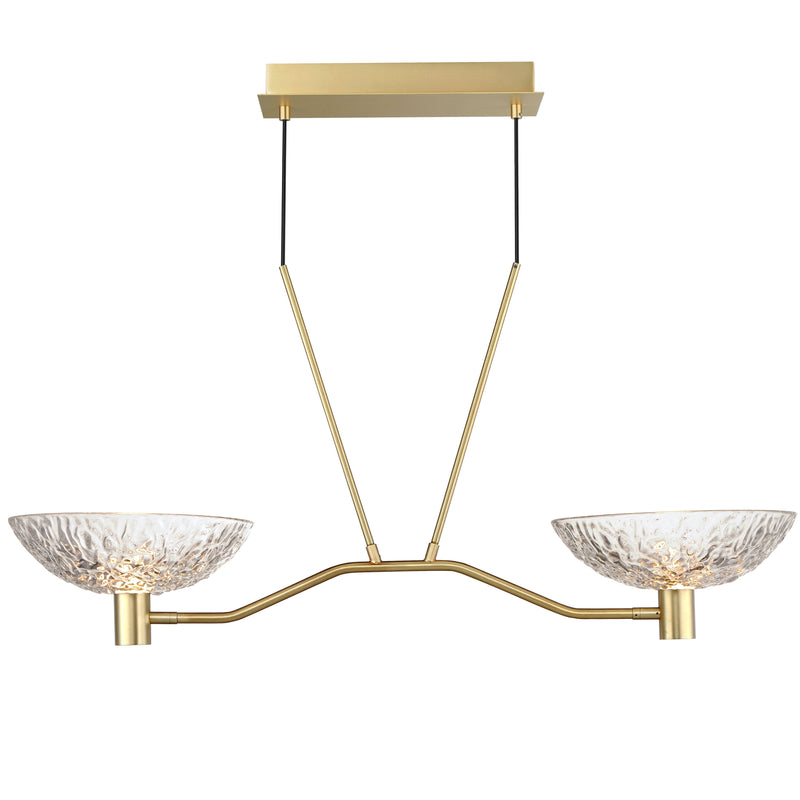 Maxim 24982TCSBR Metropolis 2 Light Linear LED Pendant | Satin Brass