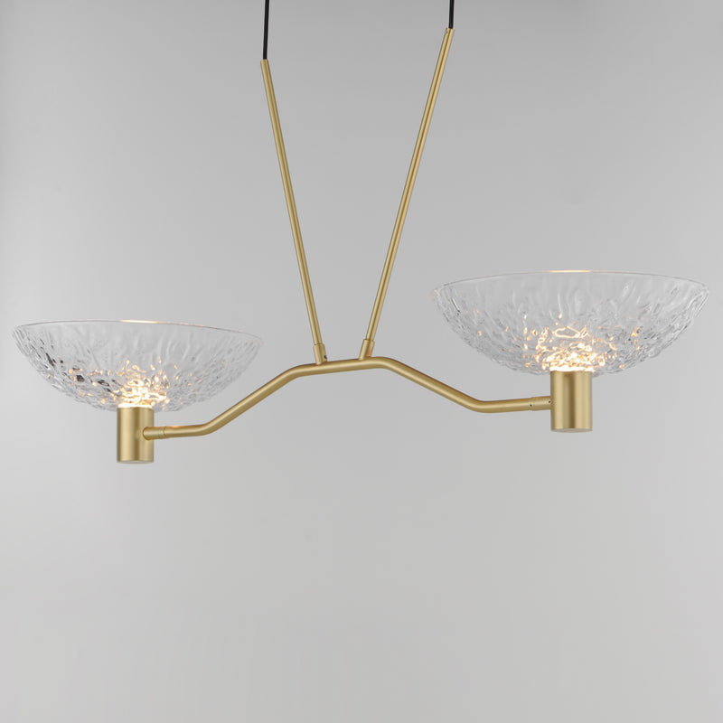 Maxim 24982TCSBR Metropolis 2 Light Linear LED Pendant | Satin Brass