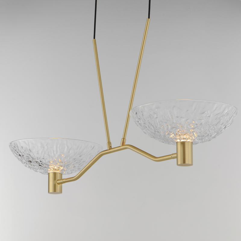 Maxim 24982TCSBR Metropolis 2 Light Linear LED Pendant | Satin Brass