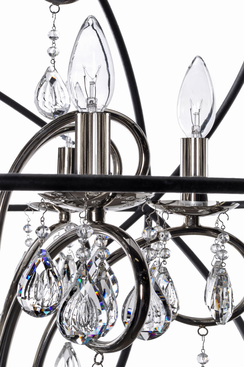 Maxim 25140ARPN Orbit 3 Light Pendant | Anthracite / Polished Nickel