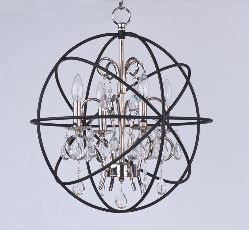 Maxim 25142ARPN Orbit 4 Light Pendant | Anthracite / Polished Nickel