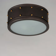 Maxim 25160OIAB Trestle 2 Light Flush Mount | Oil Rubbed Bronze / Antique Brass