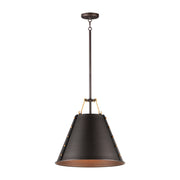Maxim 25162OIAB Trestle 1 Light Pendant | Oil Rubbed Bronze / Antique Brass