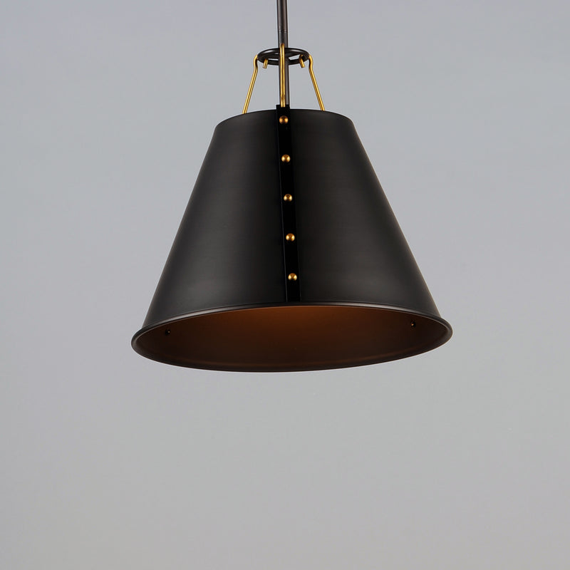 Maxim 25162OIAB Trestle 1 Light Pendant | Oil Rubbed Bronze / Antique Brass