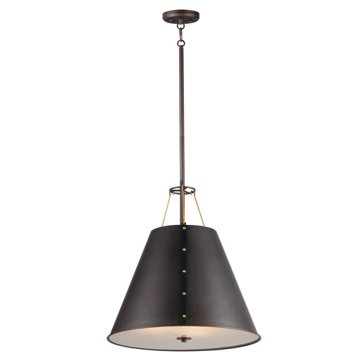 Maxim 25164OIAB Trestle 3 Light Pendant | Oil Rubbed Bronze / Antique Brass