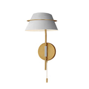 Maxim 25220LFGNAB Lucas Single Sconce with Switch | Natural Aged Brass